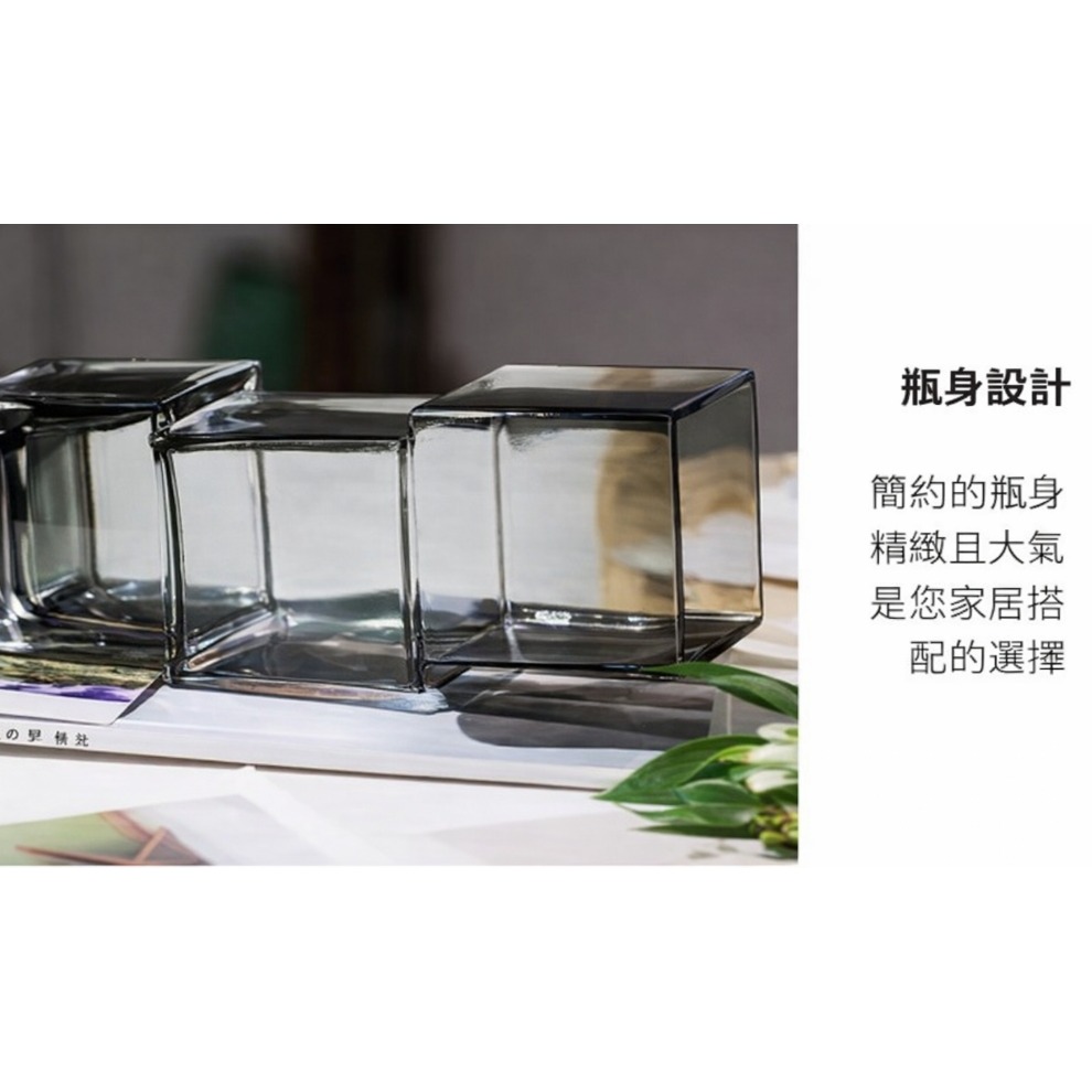 【巨路生活】玻璃花瓶　錯落之美・層層驚豔｜創意錯位玻璃花瓶-細節圖7