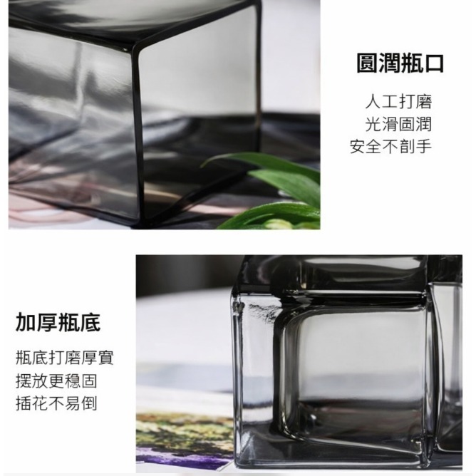 【巨路生活】玻璃花瓶　錯落之美・層層驚豔｜創意錯位玻璃花瓶-細節圖8