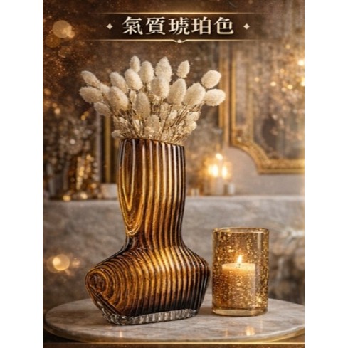 【巨路生活】輕奢質感玻璃花瓶 高質感玻璃工藝|精緻雕刻紋理-細節圖2