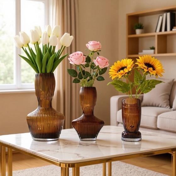 【巨路生活】輕奢質感玻璃花瓶 高質感玻璃工藝|精緻雕刻紋理-細節圖5