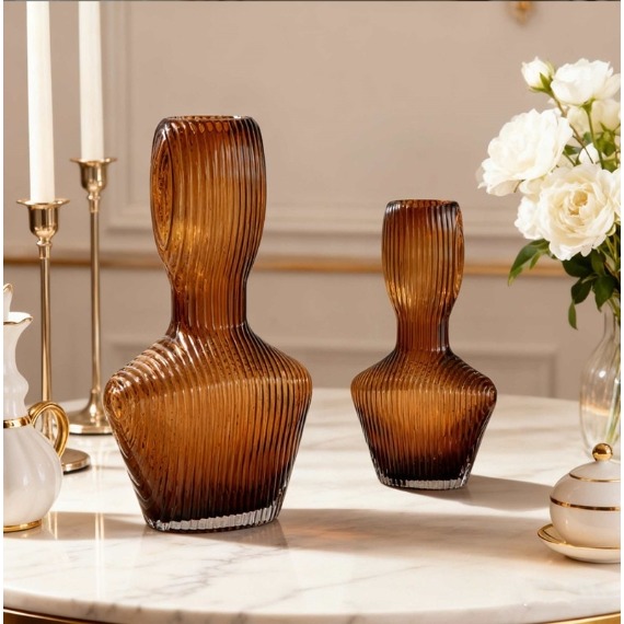 【巨路生活】輕奢質感玻璃花瓶 高質感玻璃工藝|精緻雕刻紋理-細節圖6