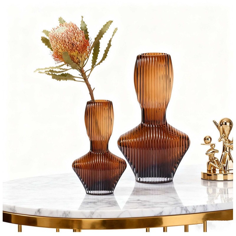 【巨路生活】輕奢質感玻璃花瓶 高質感玻璃工藝|精緻雕刻紋理-細節圖7