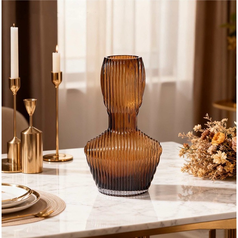 【巨路生活】輕奢質感玻璃花瓶 高質感玻璃工藝|精緻雕刻紋理-細節圖8