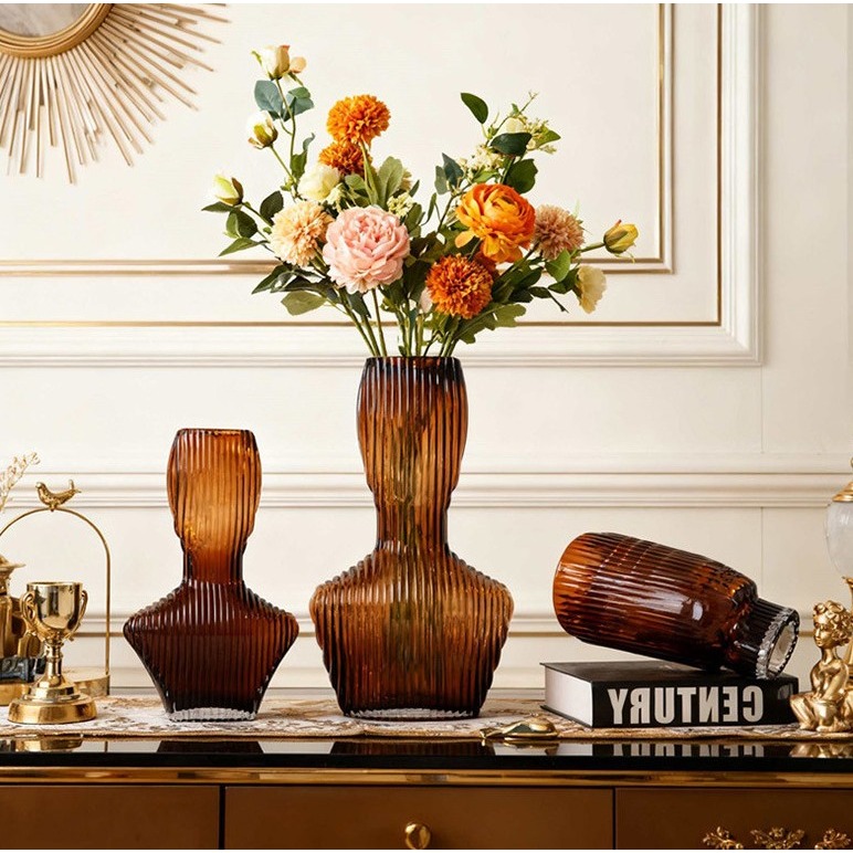 【巨路生活】輕奢質感玻璃花瓶 高質感玻璃工藝|精緻雕刻紋理-細節圖9