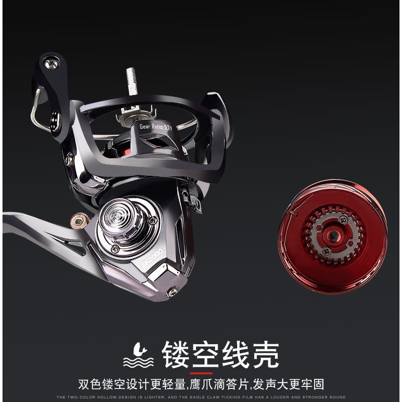 路亞天堂 SK全金属斜口線杯紡車捲線器 路亞 軟蟲 鐵板 VIB-細節圖9