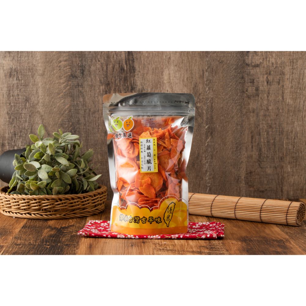 {優果古早味蜜餞} 綜合蔬果片 敏豆脆條 波羅蜜脆片 秋葵脆片 紅蘿蔔  蔬果片-細節圖3