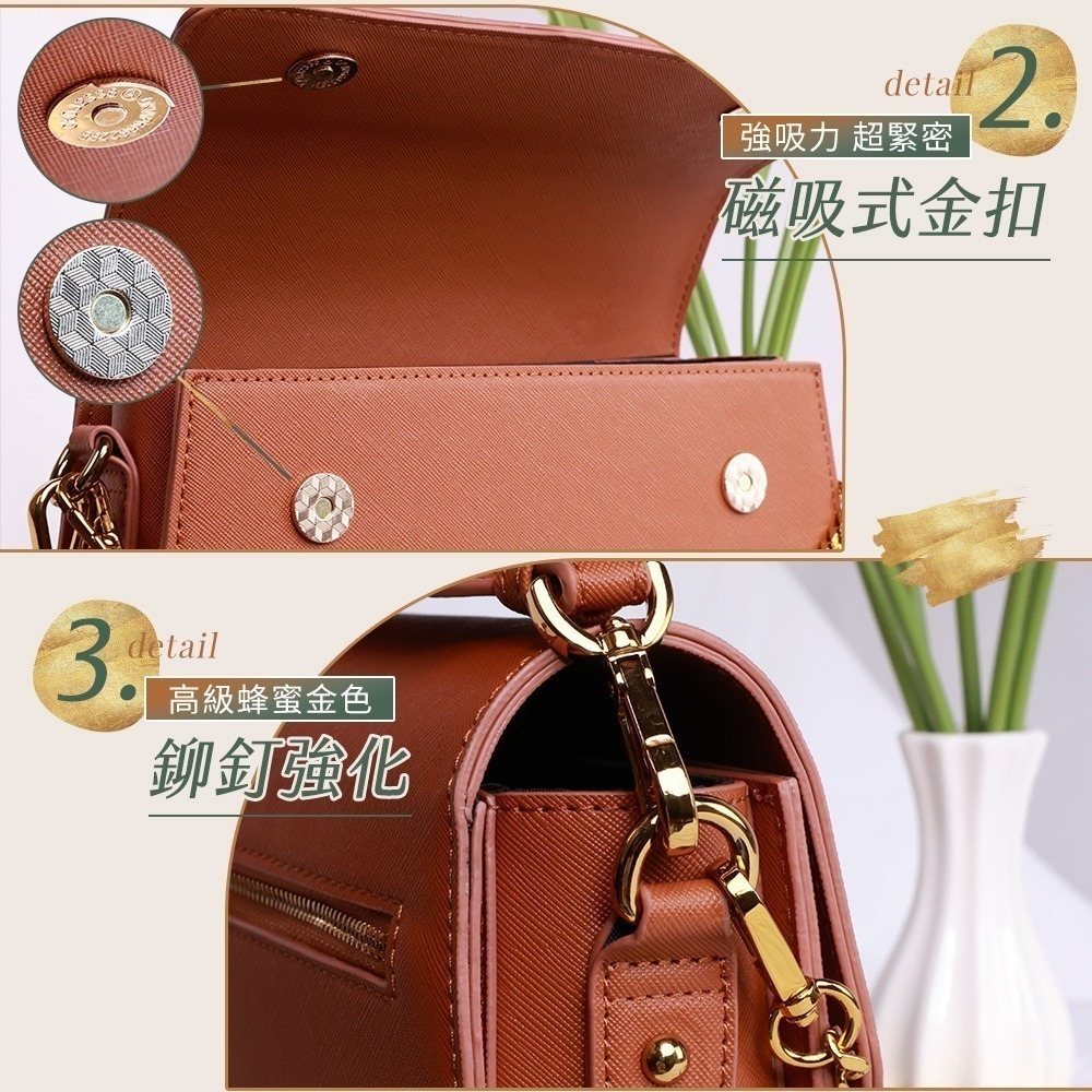 【7-ELEVEN門市團購】JOJOGO 鉑金百搭造型鏈條包 鏈條包 單肩小包 方包 女用包 斜肩包 包包 斜背包-細節圖8