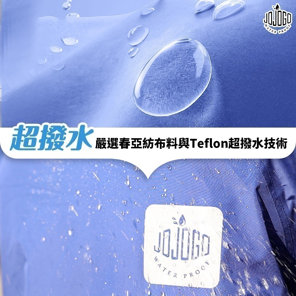 【7-ELEVEN 門市團購】JOJOGO 時尚速乾輕量風雨衣 連身式 一件式雨衣 雨衣 斜開雙拉鍊 雨衣 風雨衣-細節圖4