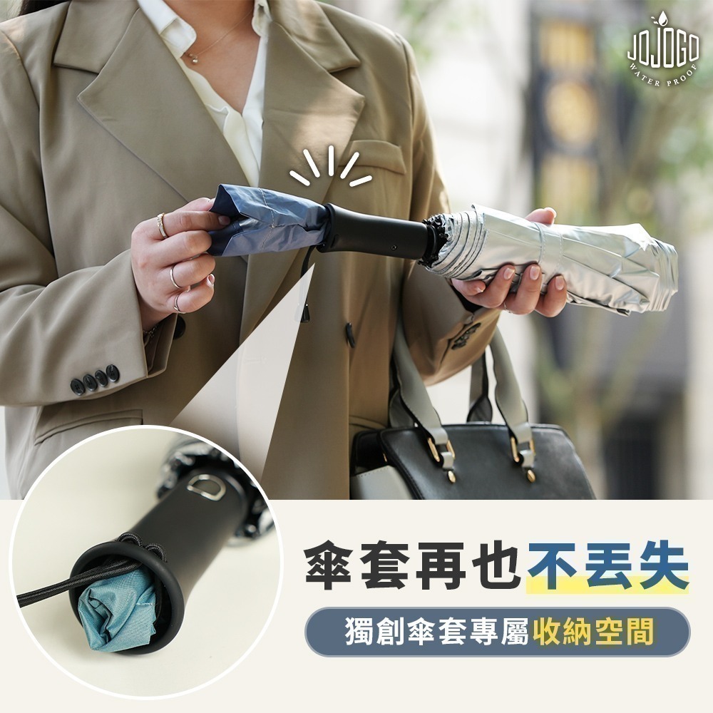 【7-ELEVEN門市團購】JOJOGO 輕鋒傘 16骨 輕量傘 自動傘 雨傘 防曬傘 輕量傘 雨傘 折疊傘 黑膠傘-細節圖4