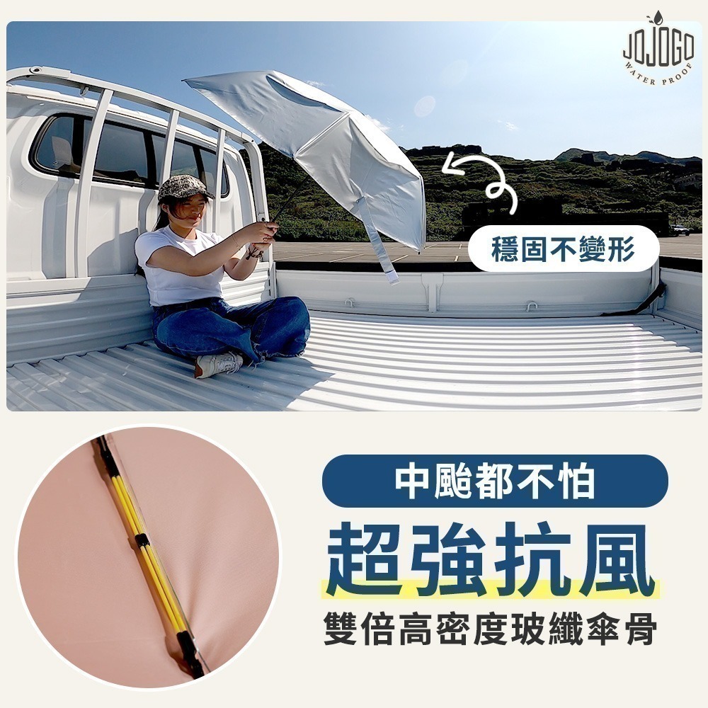 【7-ELEVEN門市團購】JOJOGO 輕鋒傘 16骨 輕量傘 自動傘 雨傘 防曬傘 輕量傘 雨傘 折疊傘 黑膠傘-細節圖6
