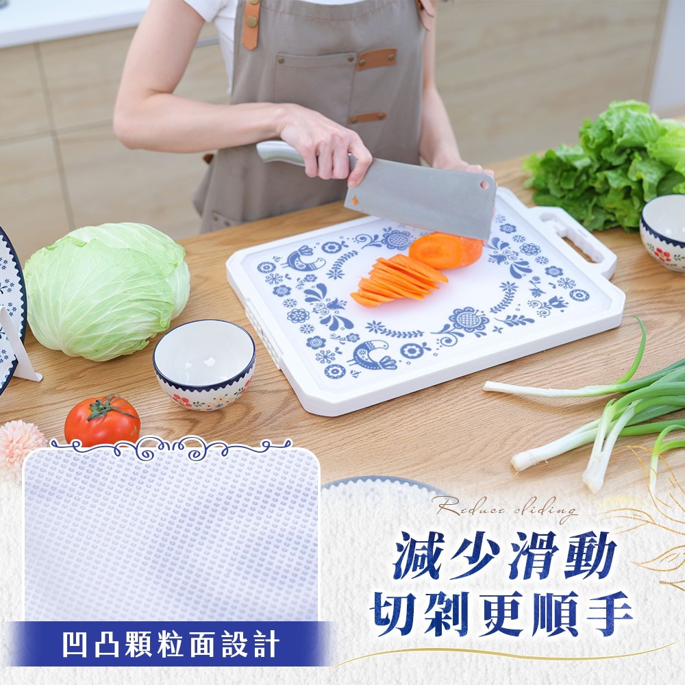 JOJOGO 北歐風多功能雙面砧板 304砧板 切菜板 生鮮砧板 抗菌砧板 料理板 防滑砧板 不鏽鋼砧板 雙面砧板-細節圖6
