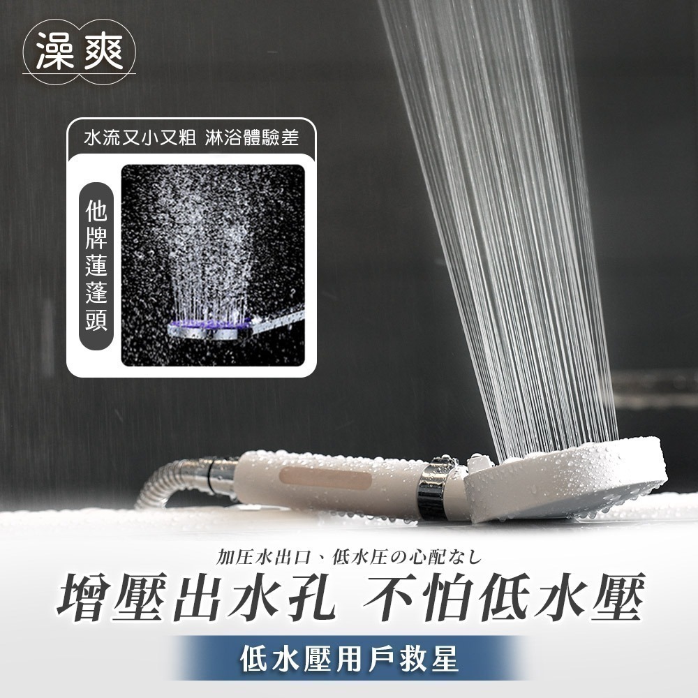 JOJOGO 澡爽 水舞增壓過濾蓮蓬頭組 附濾心5入 過濾蓮蓬頭 加壓蓮蓬頭 浴室蓮蓬頭-細節圖4