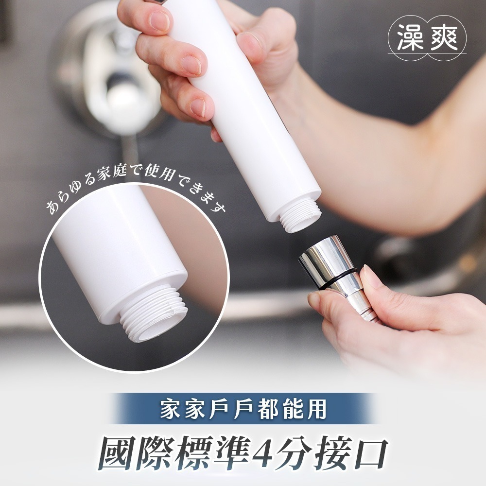 JOJOGO 澡爽 水舞增壓過濾蓮蓬頭組 附濾心5入 過濾蓮蓬頭 加壓蓮蓬頭 浴室蓮蓬頭-細節圖11