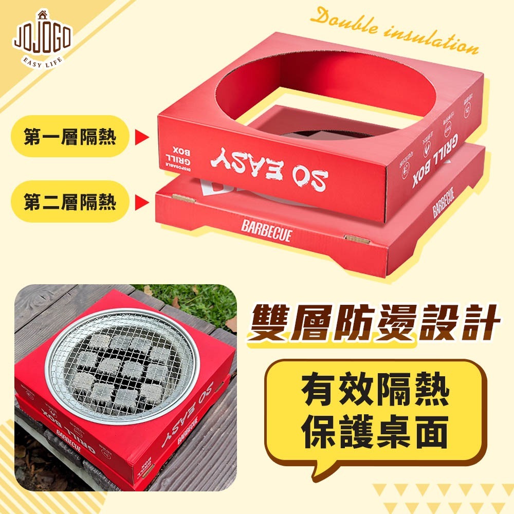 JOJOGO 環保烤肉爐8件組 燒烤爐 一次性烤肉爐 中秋 露營 烤肉 烤肉爐 野外燒烤架 烤肉爐 無煙燒烤爐-細節圖6