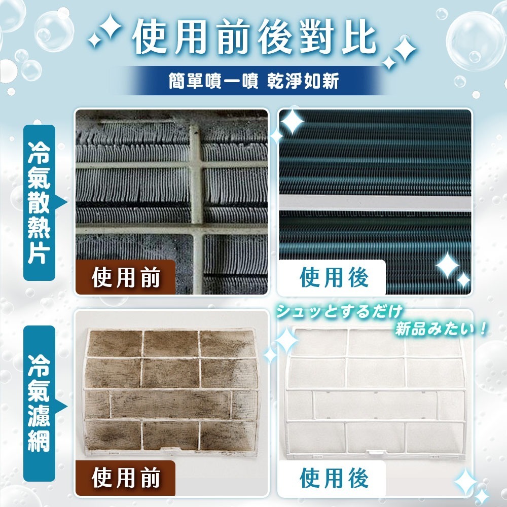 【限時購】衣麗亮白 冷氣清潔慕斯 520ml/瓶 2入組 冷氣清潔 冷氣清洗劑 空調清潔劑 免沖洗-細節圖5