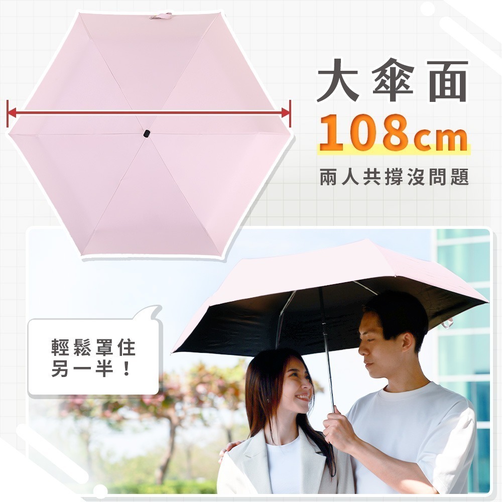 【限時購】JOJOGO 極薄自動輕羽傘 黑膠自動傘 防曬傘 遮陽傘 晴雨傘 自動傘 輕量傘-細節圖6