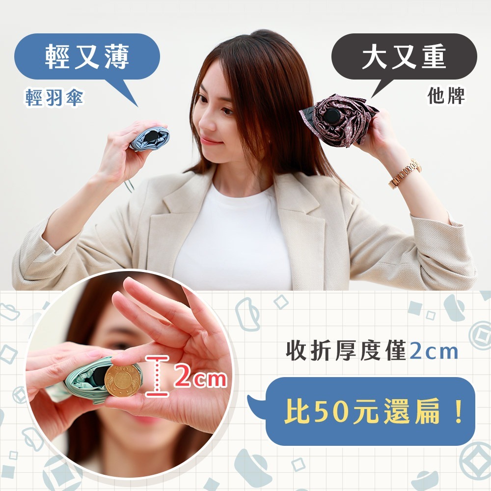 JOJOGO  遇水見財極薄輕羽傘 鹿港天后宮祈福過爐 自動傘 黑膠自動傘 防曬傘 遮陽傘 速乾傘 晴雨傘 輕量傘-細節圖11