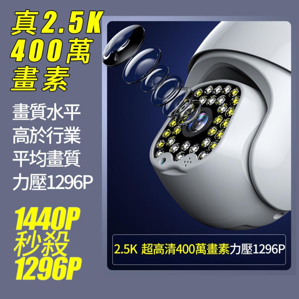 yoosee 無線 監視器  WiFi十四代旗艦 400萬2.5K高清畫素 彩色夜視 廣角戶外 追蹤報警 網路智能攝影機-細節圖4