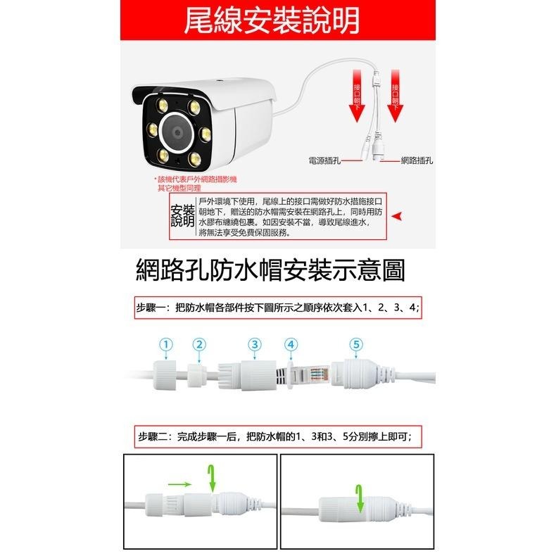 戶外防水 監視器 鏡頭 500萬 聲音 數位 網路 攝影機 智能雙光 全彩夜視 4mm 人形偵測 POE供電 ONVIF-細節圖9