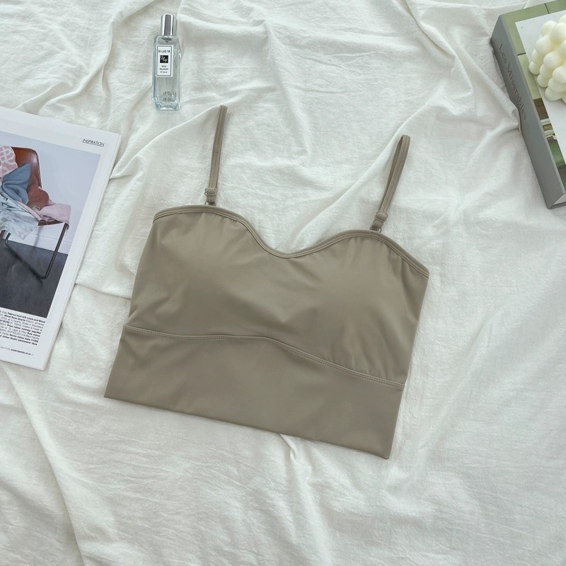 【冰絲吊帶 小可愛 bra top】背心 細肩帶 文胸 冰絲質感-規格圖11