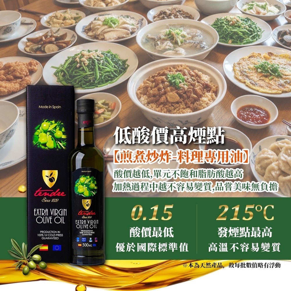 ￼西班牙 TENDRE 添得瑞 100%初榨冷壓 頂級橄欖油 2入禮盒組 [甄品饌]-細節圖8
