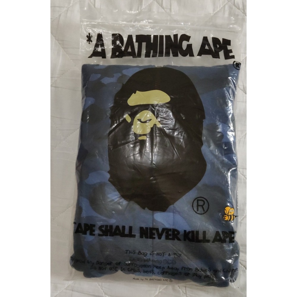 APE BAPE LOGO連帽外套 藍狼 藍迷彩 M號 正品 日本製 COLOR CAMO ZIP HOODIE-細節圖3