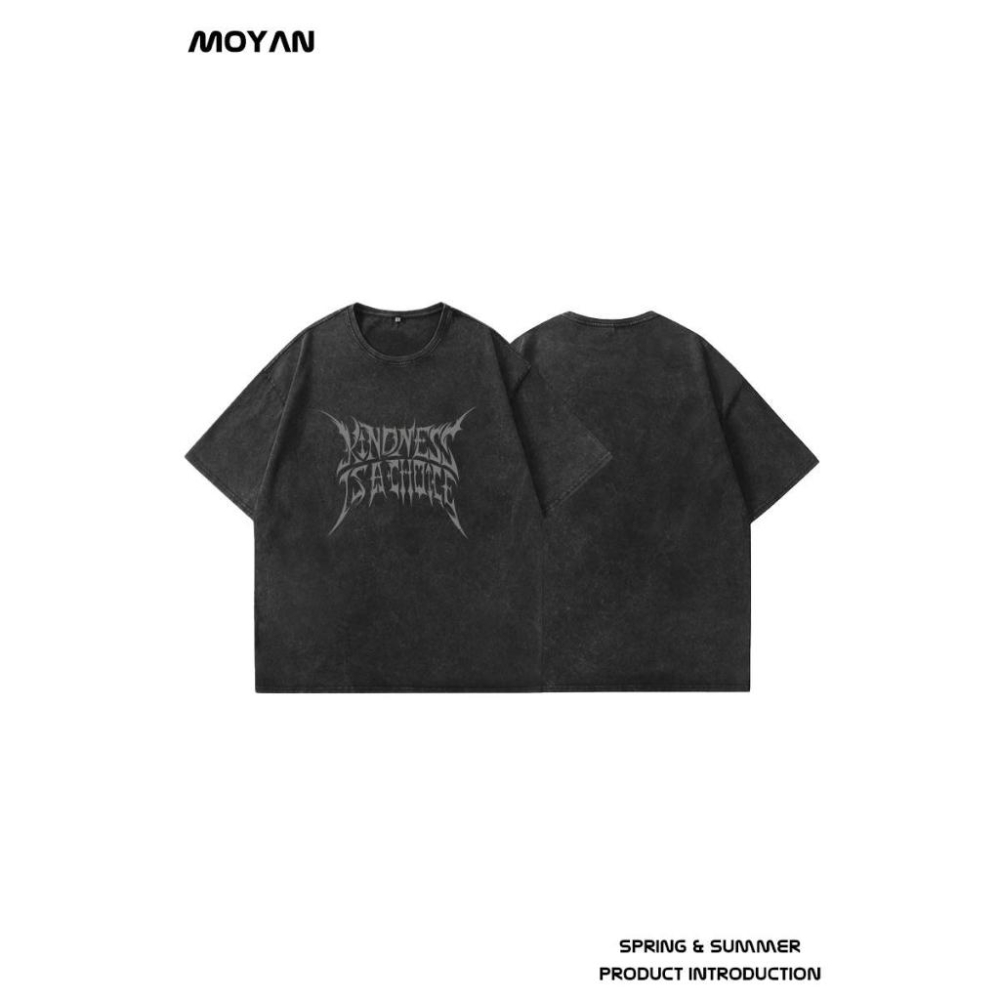 美式重磅純棉 復古水洗 大碼短袖T-細節圖2