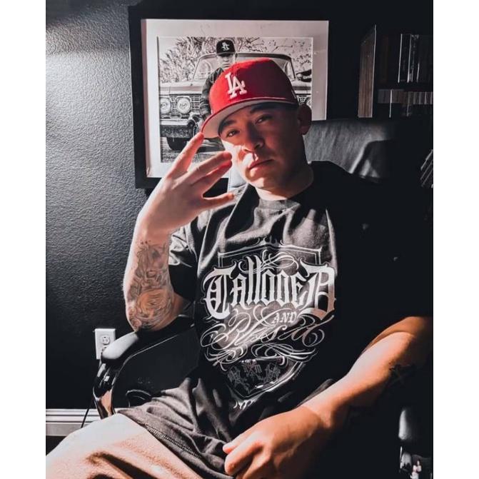 Chicano 刺青風格 T-shirt 加大-細節圖5