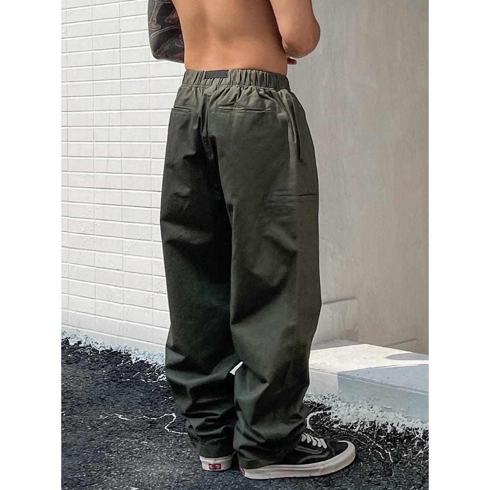 寬鬆工作褲 街頭百搭直筒褲-細節圖4