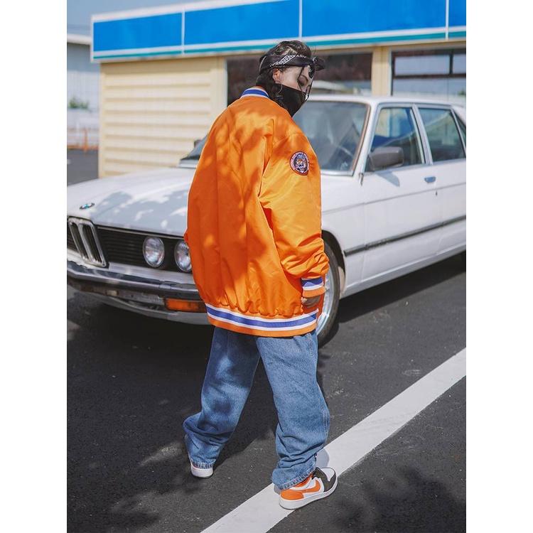 美式刺繡 大碼 情侶棒球外套-細節圖6