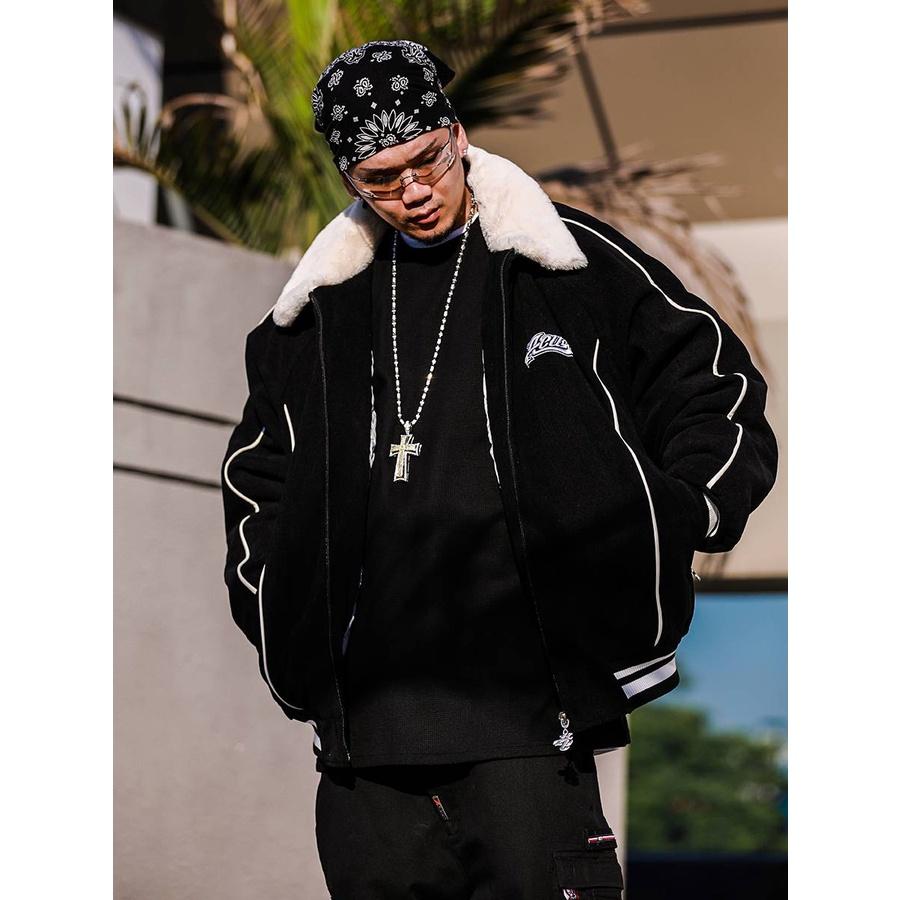 燈心絨 雙層 夾棉 種棒 飛行夾克-細節圖4