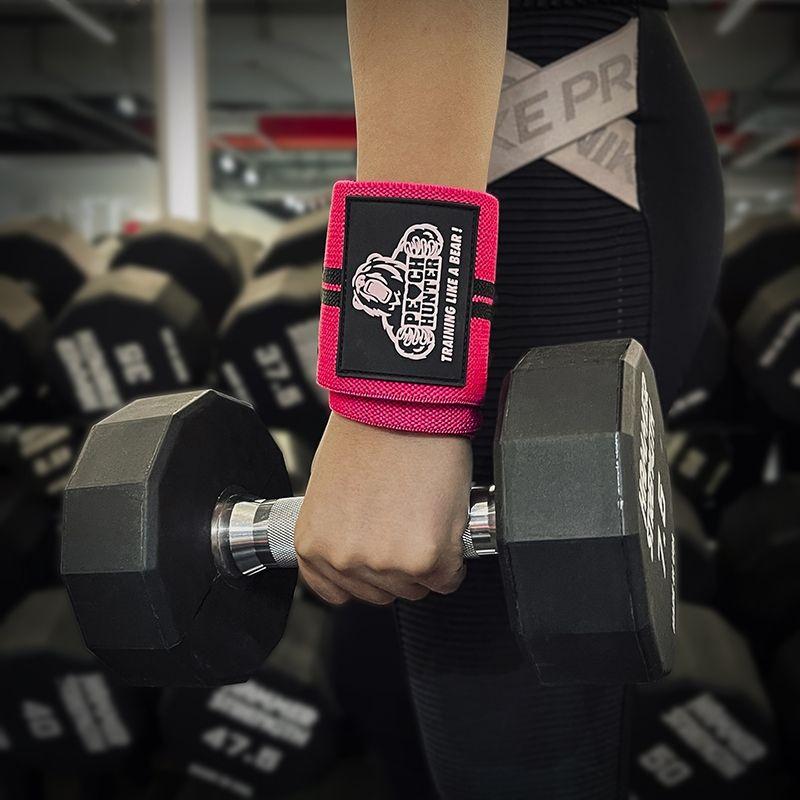 粉色手腕護腕帶 運動健身羽球加壓彈力綁帶-細節圖5