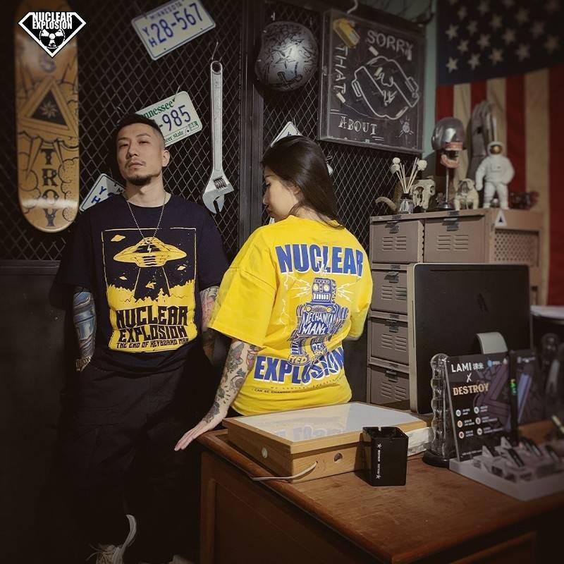 歐美嘻哈大碼 寬鬆 落肩 男女 T-Shirt 短袖-細節圖2