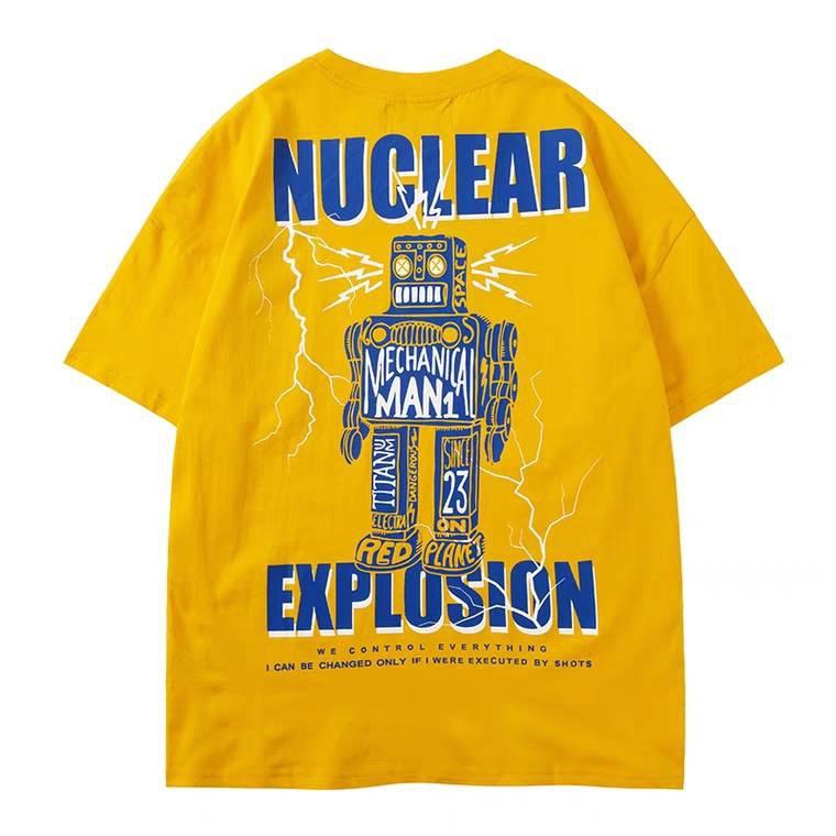 歐美嘻哈大碼 寬鬆 落肩 男女 T-Shirt 短袖-細節圖3