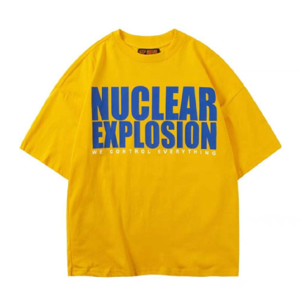 歐美嘻哈大碼 寬鬆 落肩 男女 T-Shirt 短袖-細節圖4