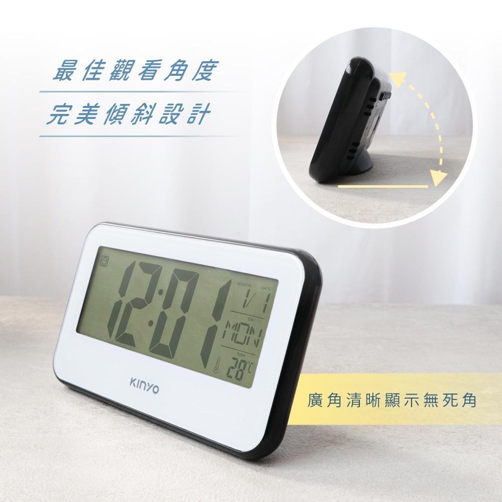 【現貨附發票】KINYO 耐嘉 大字幕多功能電子鐘 倒數計時器溫度計萬年曆時鐘鬧鐘 1入 TD-394-細節圖3