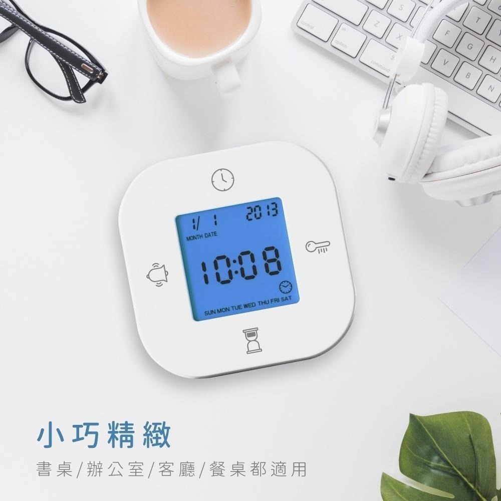 【現貨附發票】KINYO 耐嘉 四合一翻轉電子鐘 倒數計時器溫度計萬年曆時鐘鬧鐘 1入 TD-098-細節圖9