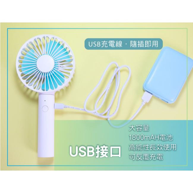 【現貨附發票】KINYO 耐嘉 USB充電式韓系手持折疊涼風扇 DC扇 USB風扇 桌扇 隨身風扇 1入 UF-161-細節圖3