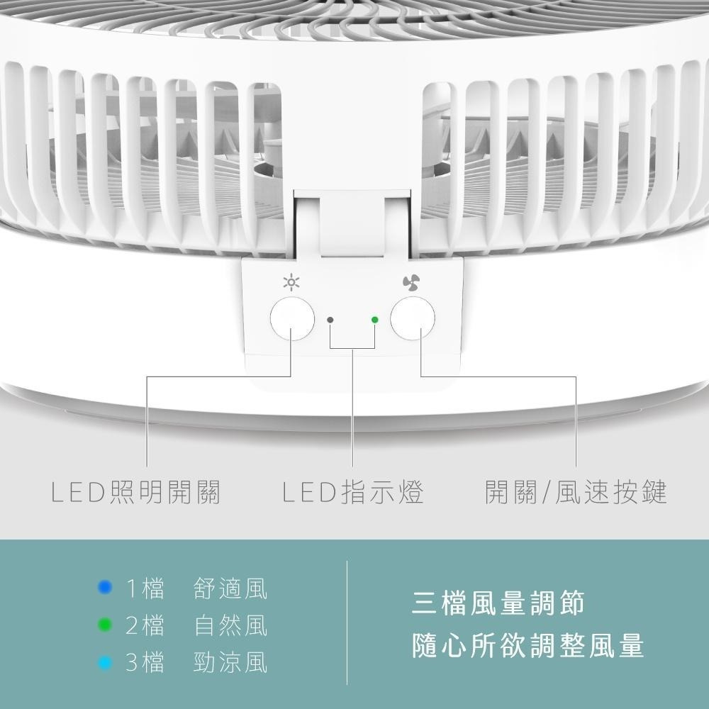 【現貨附發票】KINYO 耐嘉 7吋USB充電式照明折疊桌掛三用電風扇 涼風扇 USB風扇 桌扇 1入 UF-8625-細節圖6