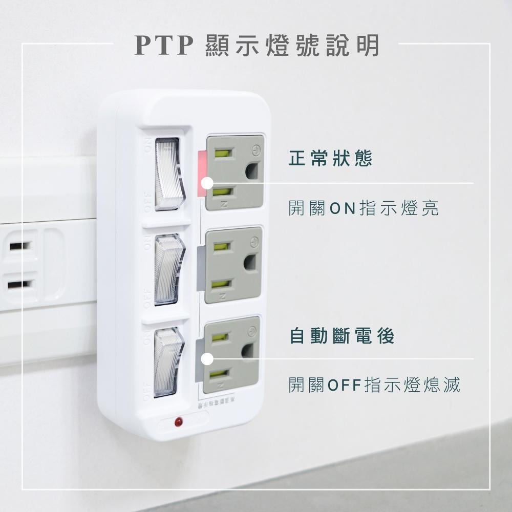 【現貨附發票】KINYO 耐嘉 3P高溫斷電3開3插分接器 插座 1入 GI-333-細節圖3