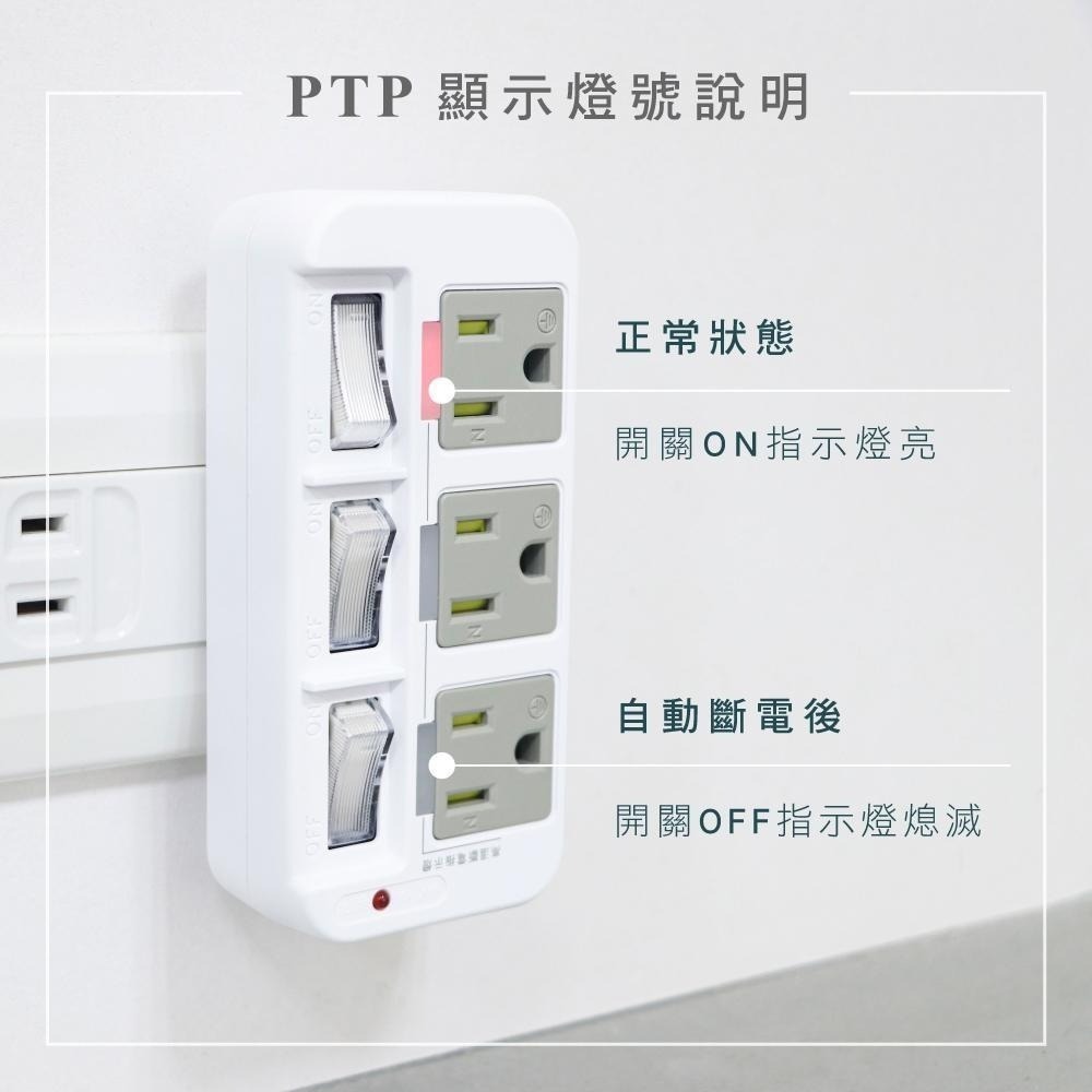 【現貨附發票】KINYO 耐嘉 3P高溫斷電3開3插分接器 插座 1入 GI-333-細節圖3