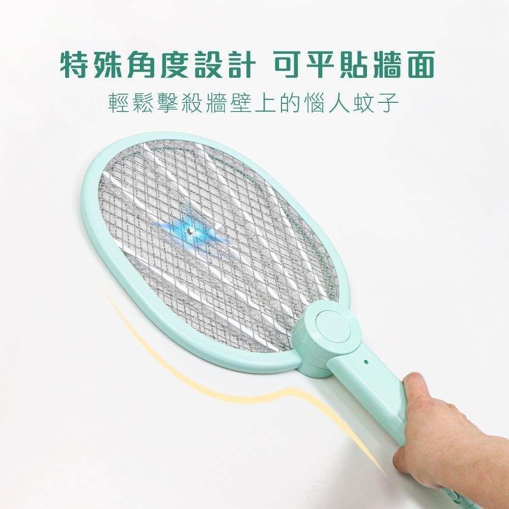 【現貨附發票】KINYO 耐嘉 鋰電池USB充電式雙按鍵折疊電蚊拍 捕蚊拍 1入 CM-3385-細節圖2