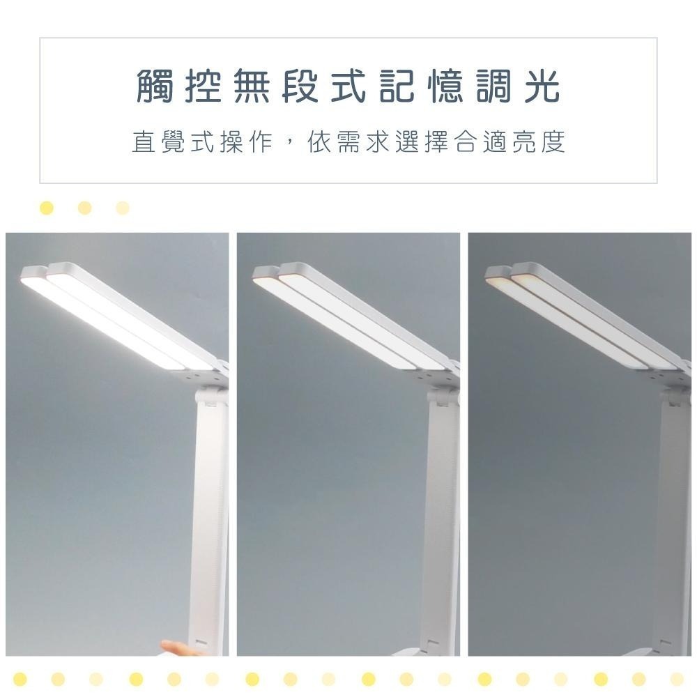 【現貨附發票】KINYO 耐嘉 折疊雙燈頭LED檯燈 照明燈 露營燈 1入 PLED-4180-細節圖5