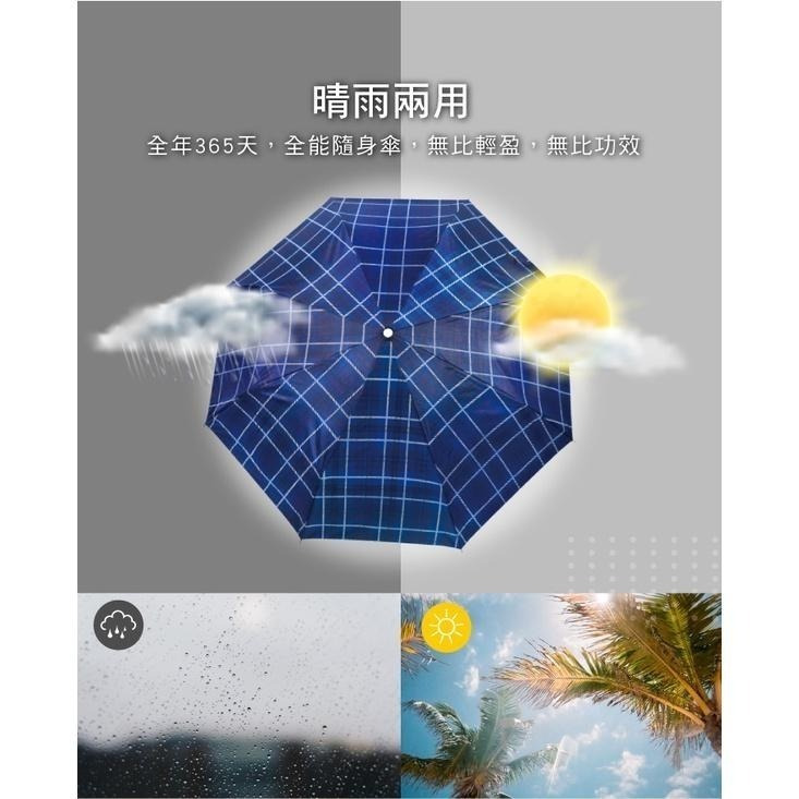 【現貨附發票】KINYO 耐嘉 21吋三折銀膠輕量晴雨傘 1入 KU-9050-細節圖3