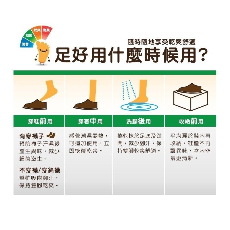【現貨附發票】足好用 鞋腳除臭粉 除鞋臭 鞋內除臭粉 除腳臭 鞋粉 10g /包-細節圖4