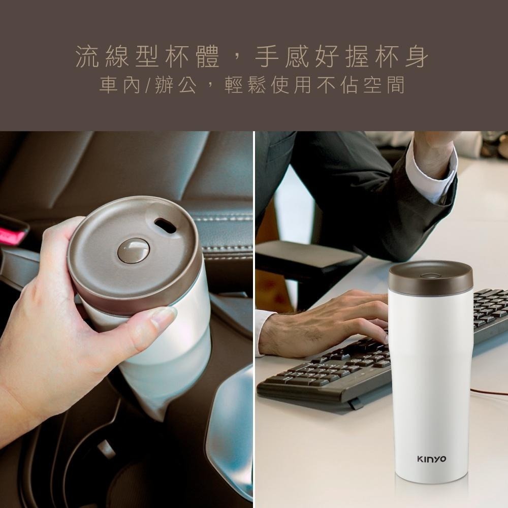 【現貨附發票】KINYO 耐嘉 304不鏽鋼車用保溫杯 保溫壺 保溫瓶 熱水壺 熱水瓶 冷水壺 1入 KIM-37-細節圖2