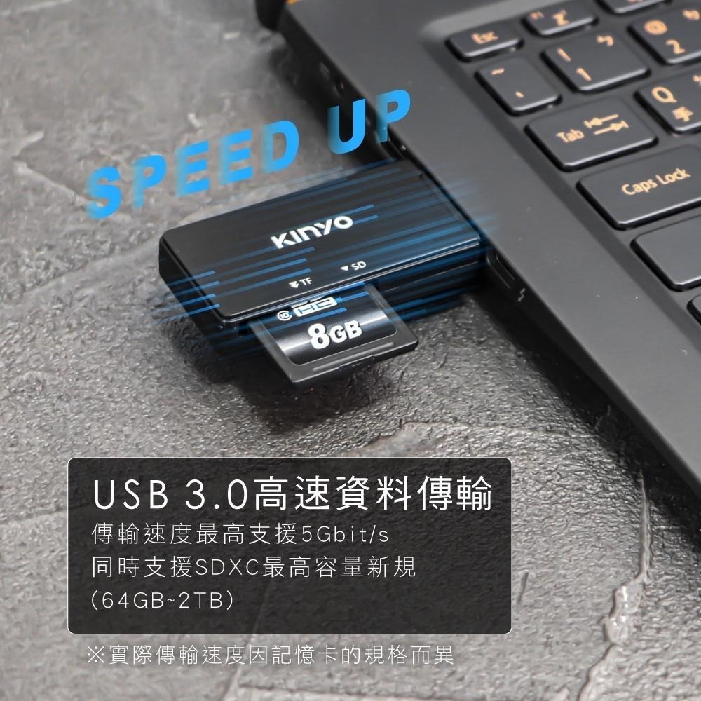 【現貨附發票】KINYO 耐嘉 USB 3.0雙插槽讀卡機 1入 KCR-120-細節圖3