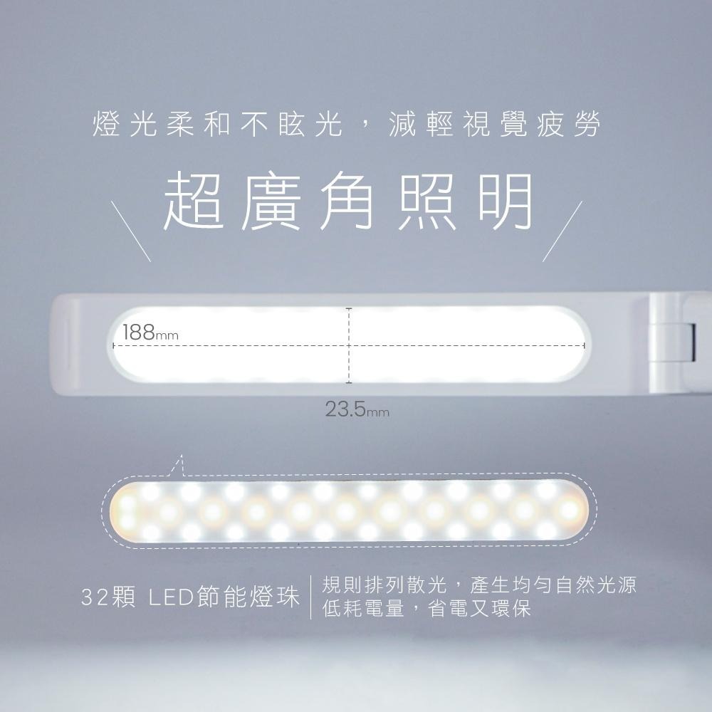【現貨附發票】KINYO 耐嘉 充電式折疊檯燈 照明燈 露營燈 1入 PLED-4187-細節圖2