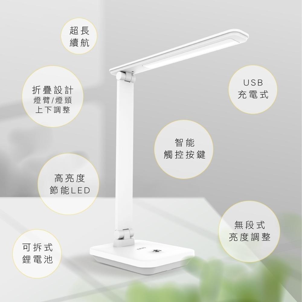 【現貨附發票】KINYO 耐嘉 無線摺疊LED檯燈 照明燈 露營燈 1入 PLED-4189-細節圖2