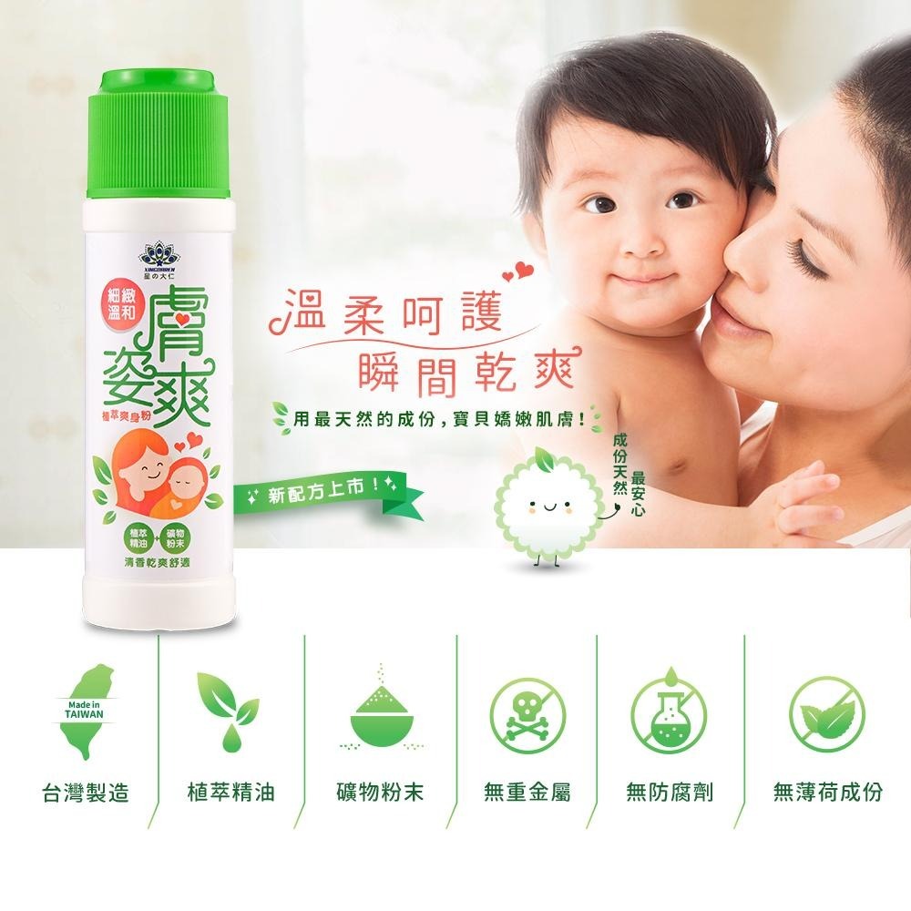 【現貨附發票】膚姿爽 植萃爽身粉 10g包 / 100g罐-細節圖2